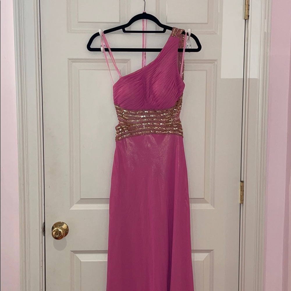 Pink and Gold Prom/Formal Dress